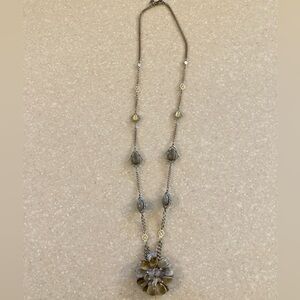 Loft Beaded Flower Necklace